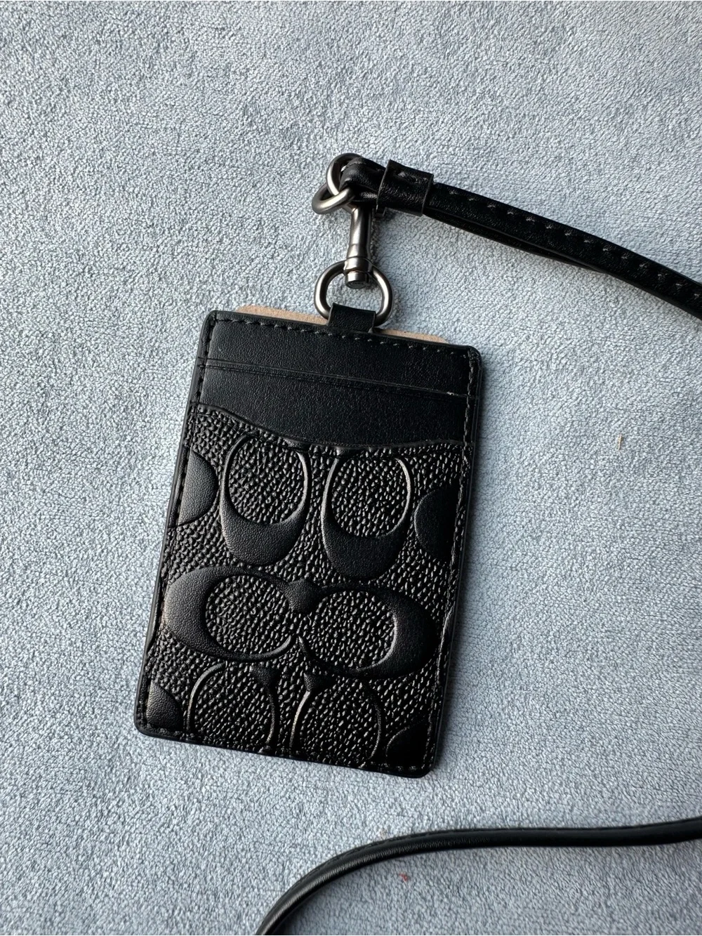 Brand New Coach Embossed C Logo ID Badge Lanyard Wallet, Unused No Box